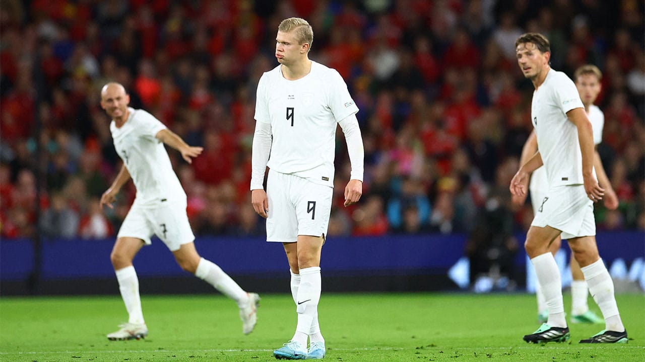 Erling Haaland se va sin marcar y Noruega pierde en la Nations League