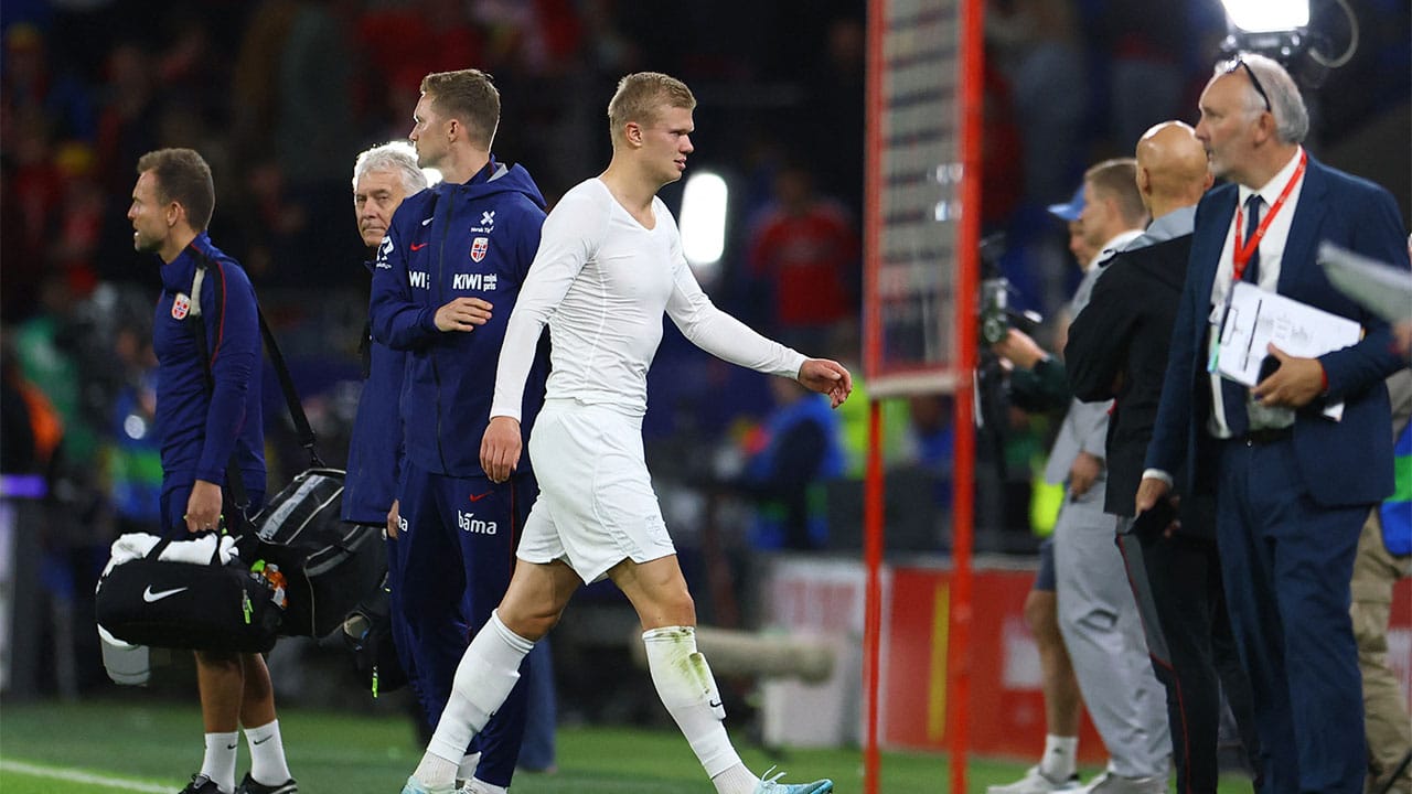 Erling Haaland se va sin marcar y Noruega pierde en la Nations League