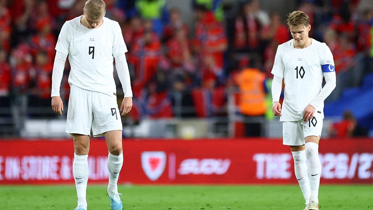 Erling Haaland se va sin marcar y Noruega pierde en la Nations League