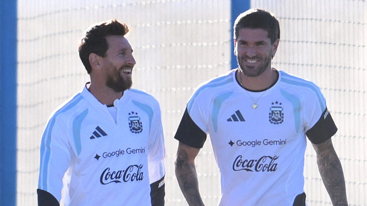 Así disfruta Lionel Messi su último entrenamiento con la Selección Argentina